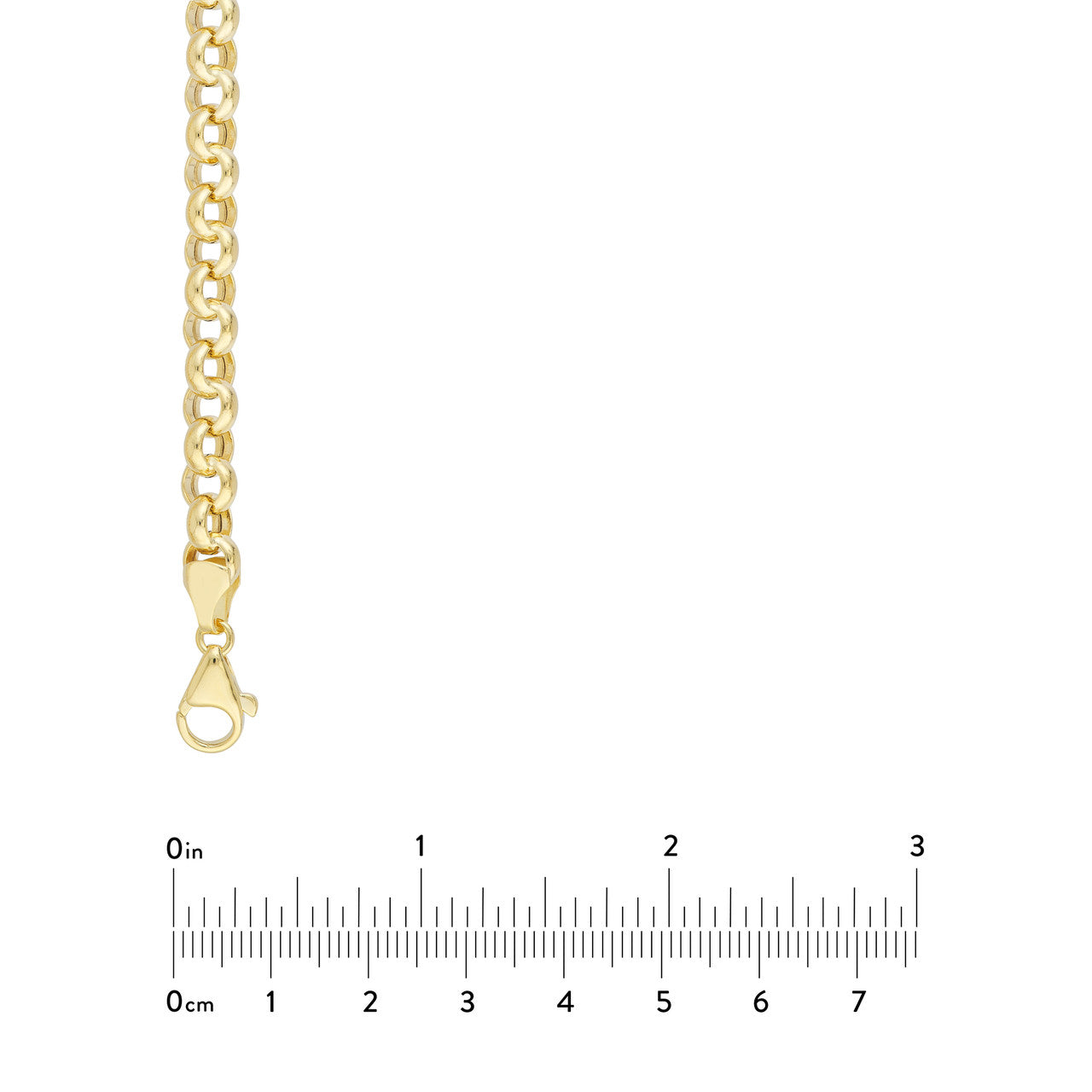 6.5mm Hollow Rolo Chain with Pear Lobster Lock