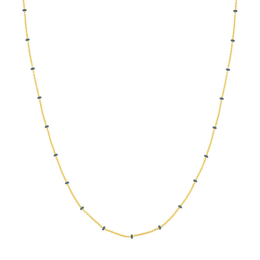 Grey Enamel Bead Saturn Chain