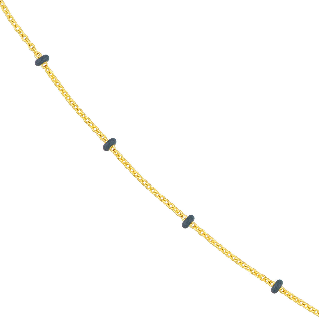 Grey Enamel Bead Saturn Chain