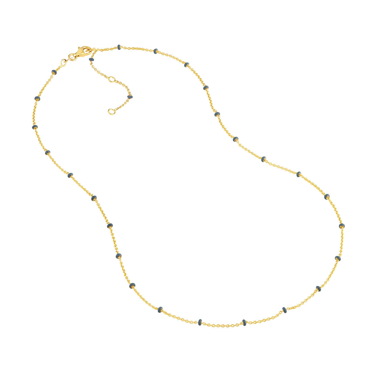 Grey Enamel Bead Saturn Chain