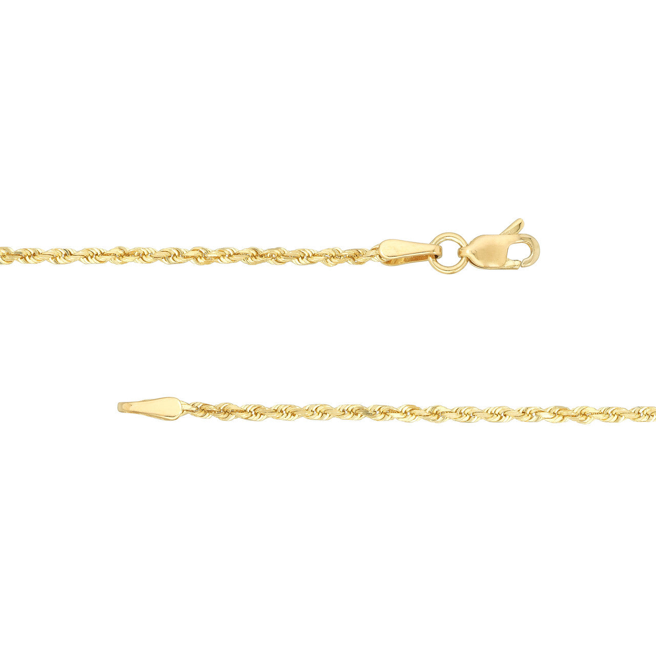 1.8mm D/C Rope Chain with Lobster Lock