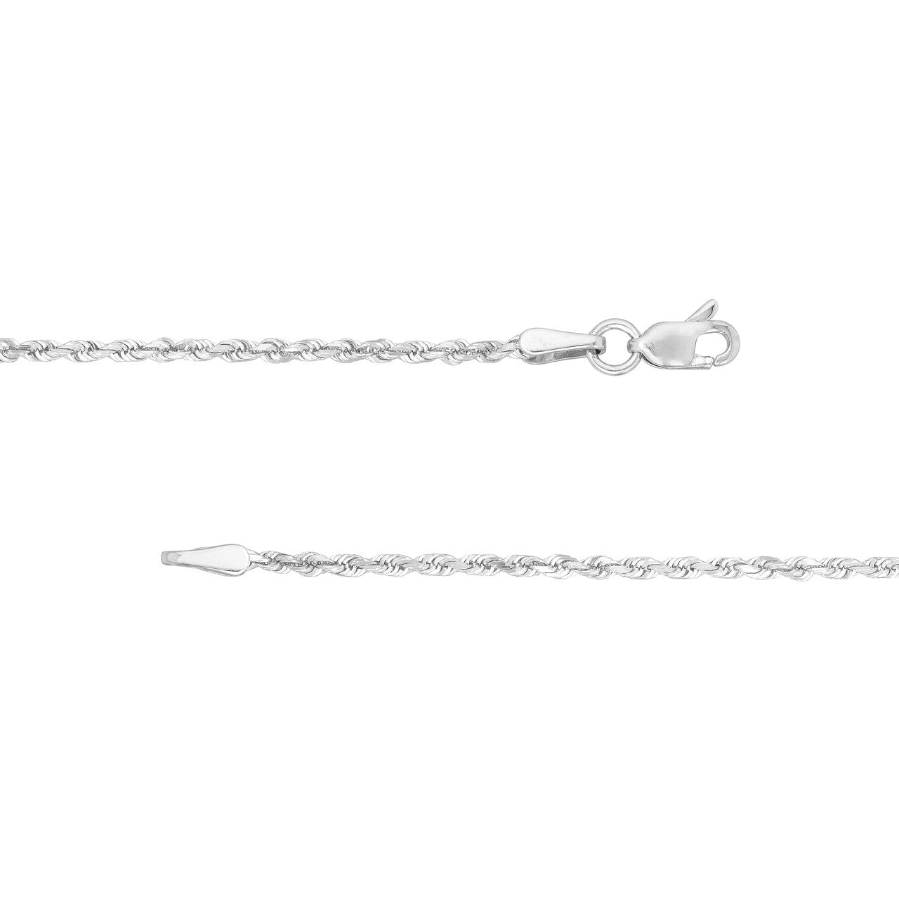 1.8mm D/C Rope Chain with Lobster Lock