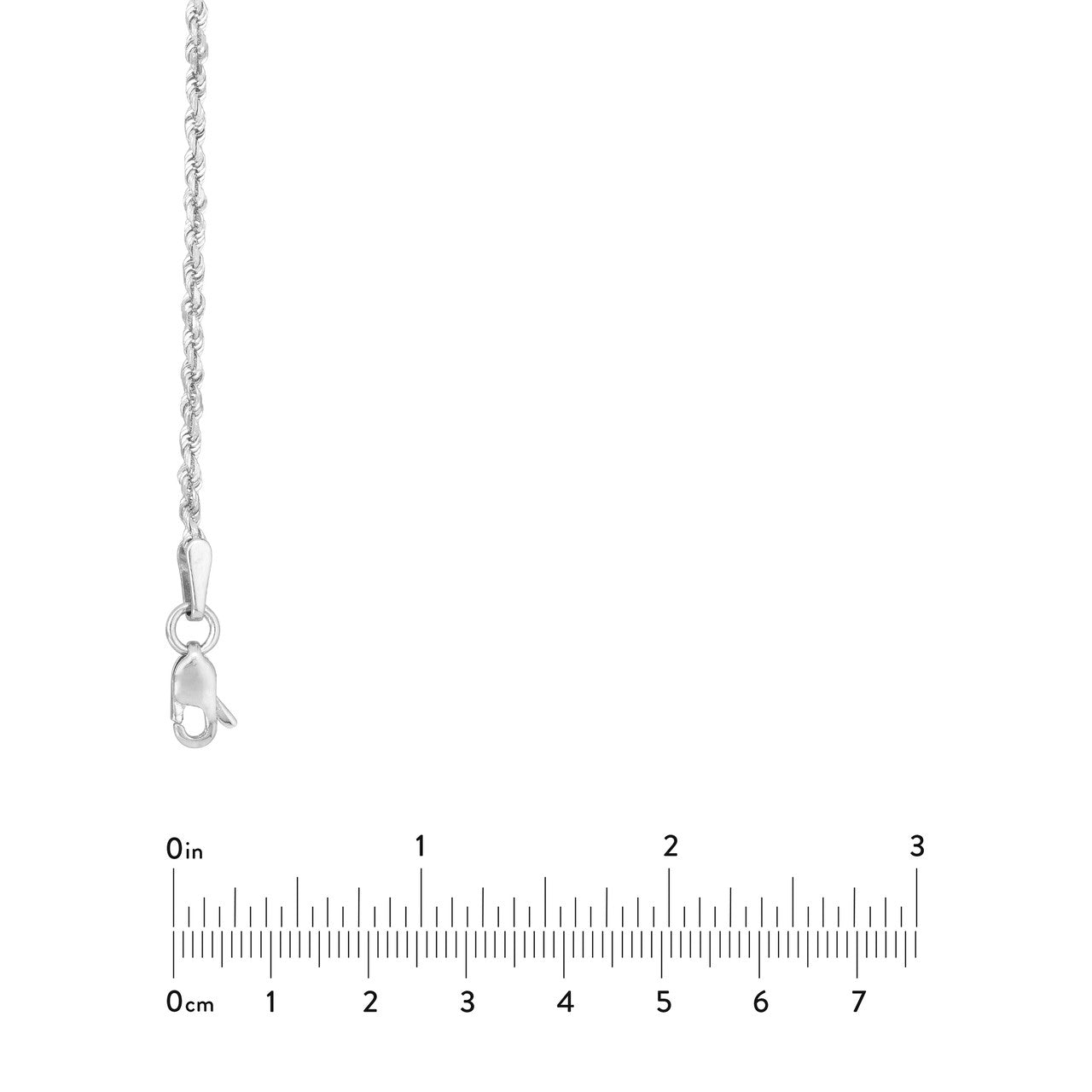 1.8mm D/C Rope Chain with Lobster Lock