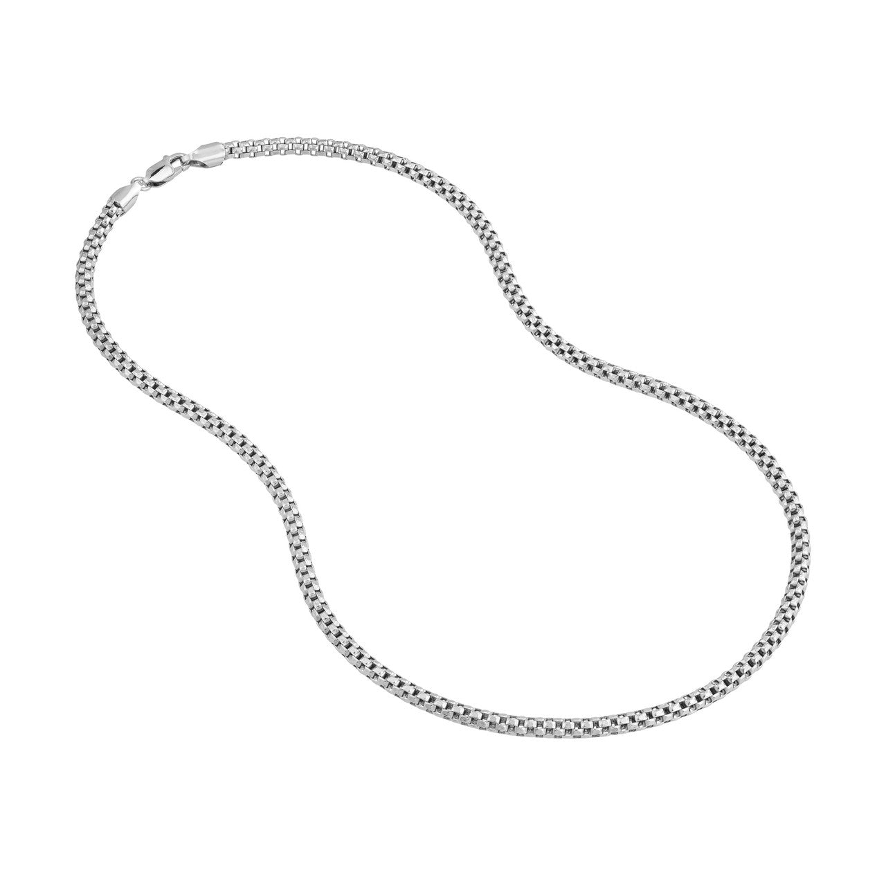 Sterling Silver 4mm Popcorn Chain with Lobster Lock