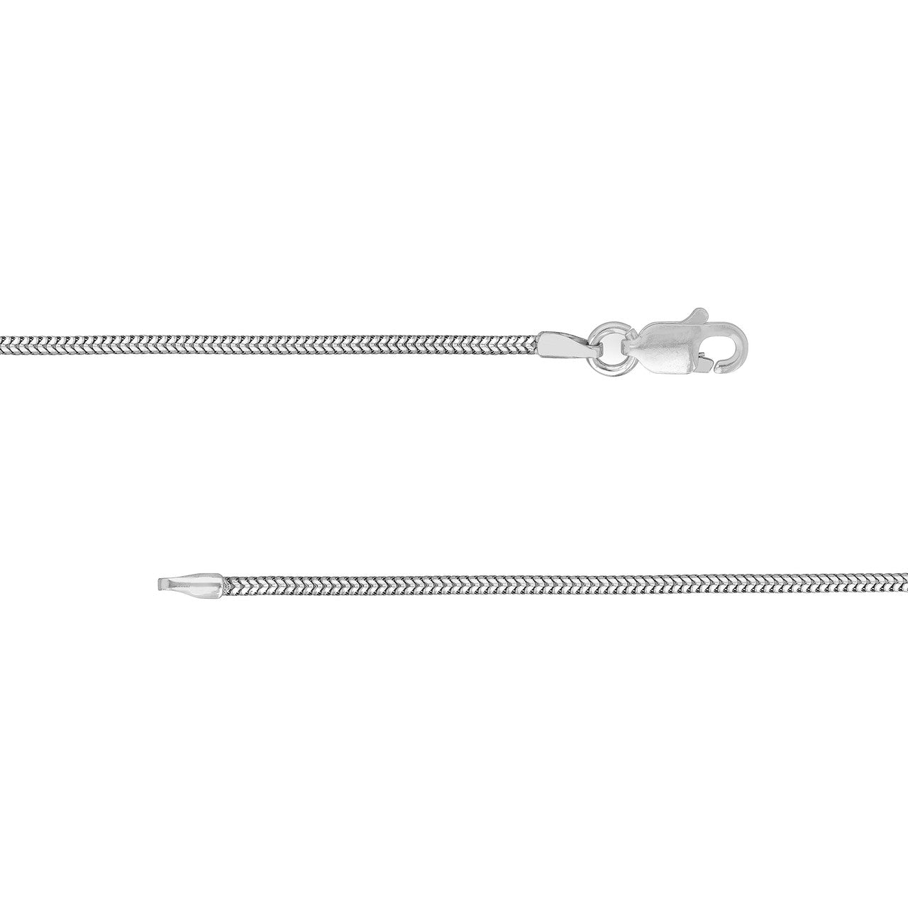 Sterling Silver 1.2mm Snake Chain with Lobster Lock