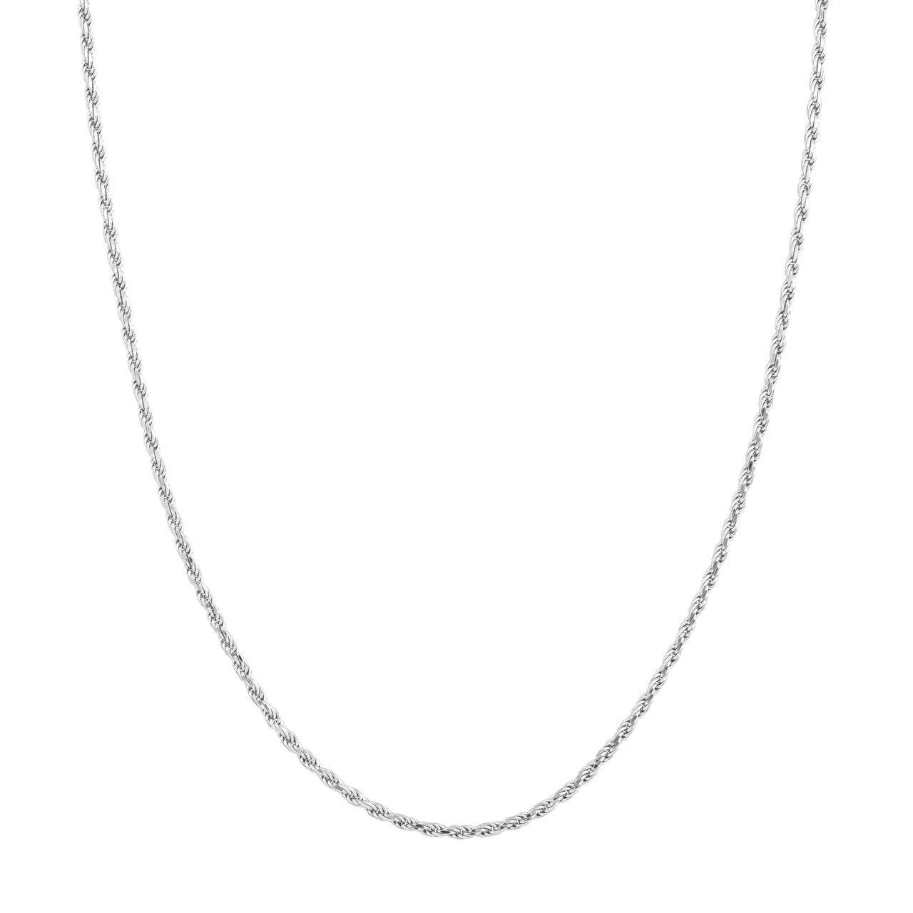 Sterling Silver 2.2mm D/C Rope Chain