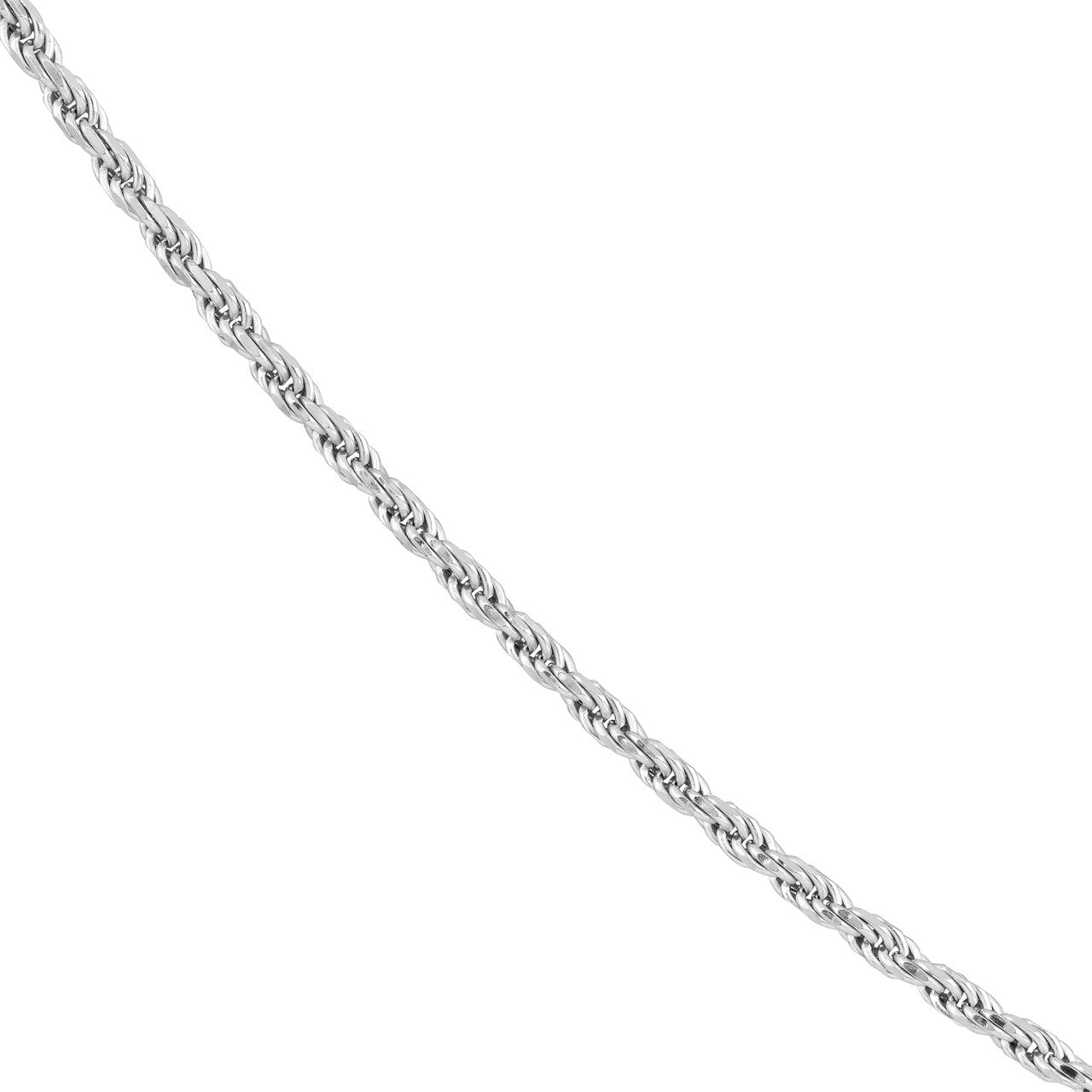 Sterling Silver 2.2mm D/C Rope Chain