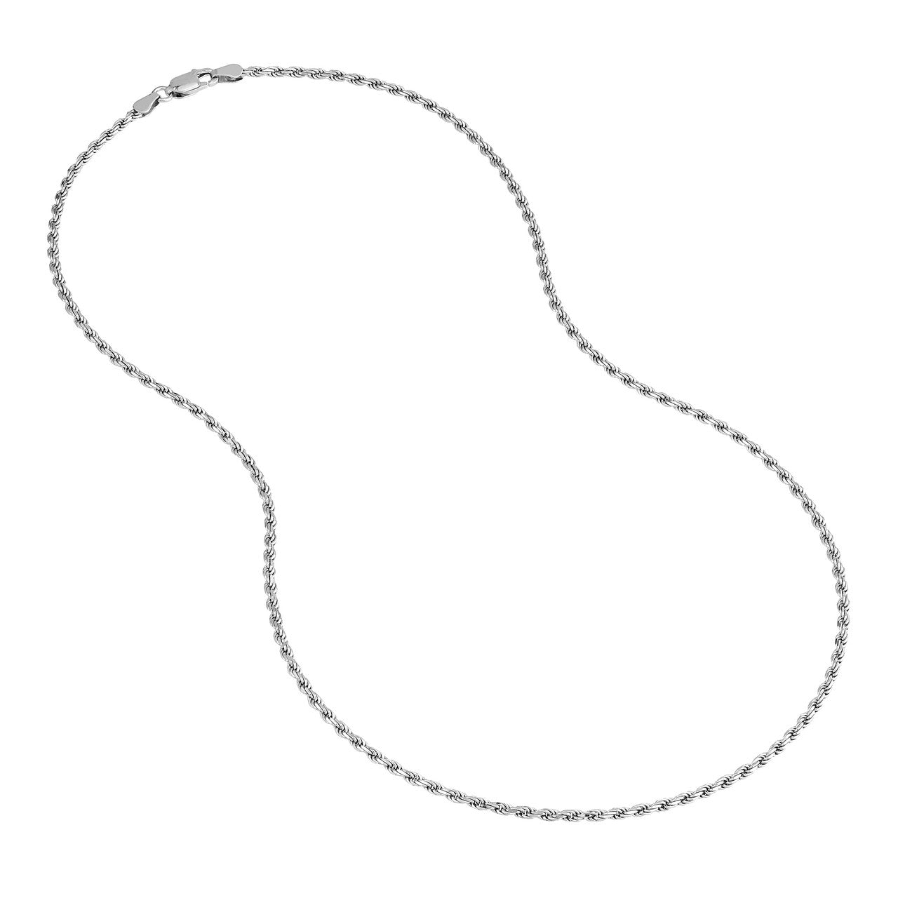 Sterling Silver 2.2mm D/C Rope Chain