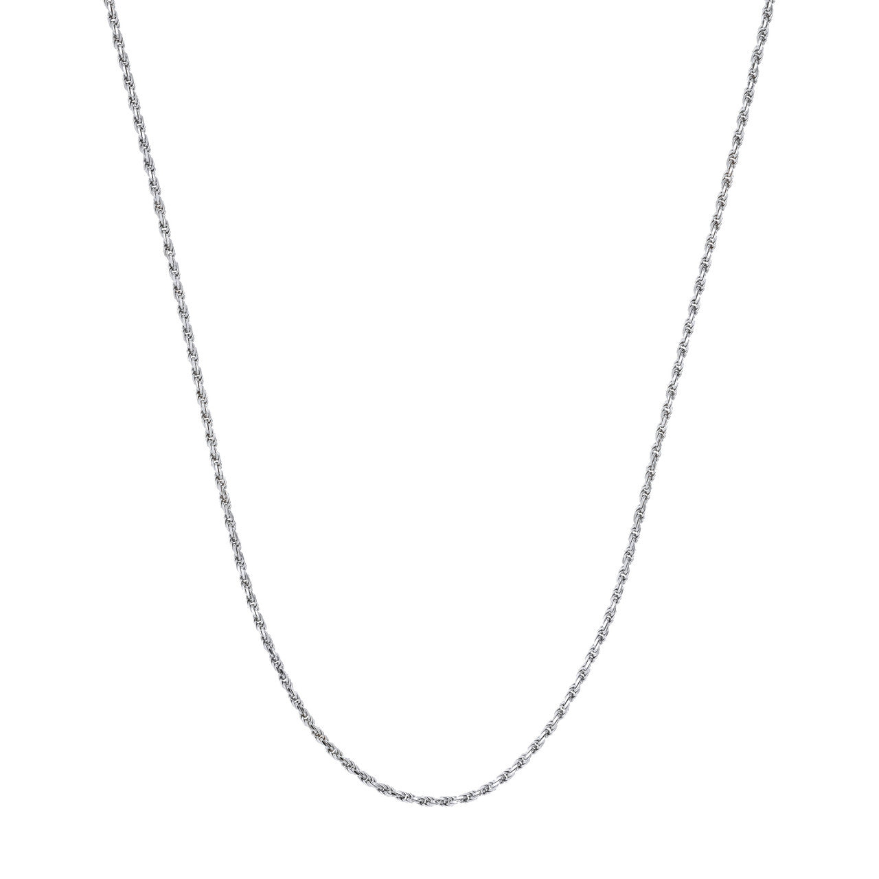 Sterling Silver 2.7mm D/C Rope Chain with Lobster Lock