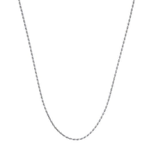 Sterling Silver 2.7mm D/C Rope Chain with Lobster Lock