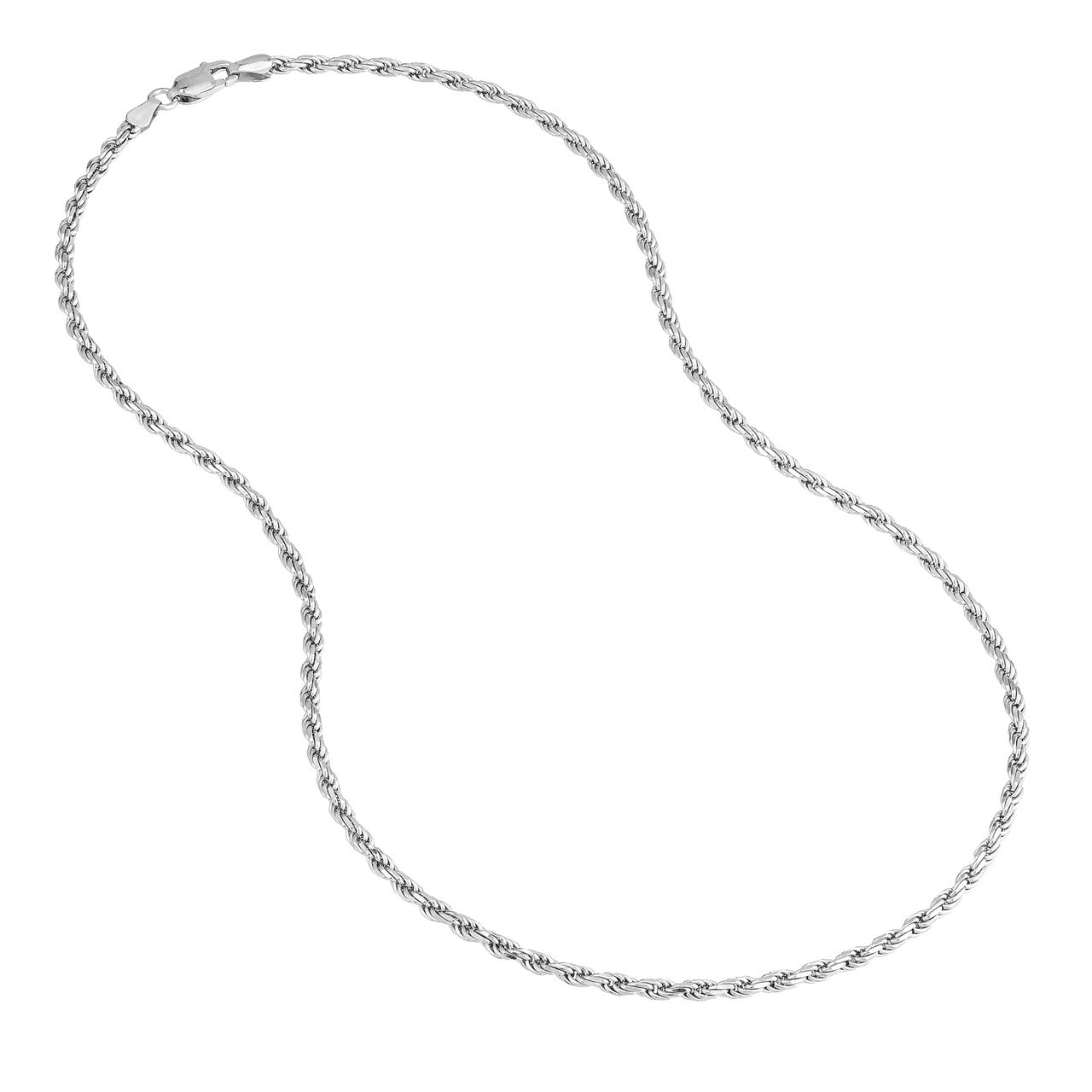 Sterling Silver 2.7mm D/C Rope Chain with Lobster Lock