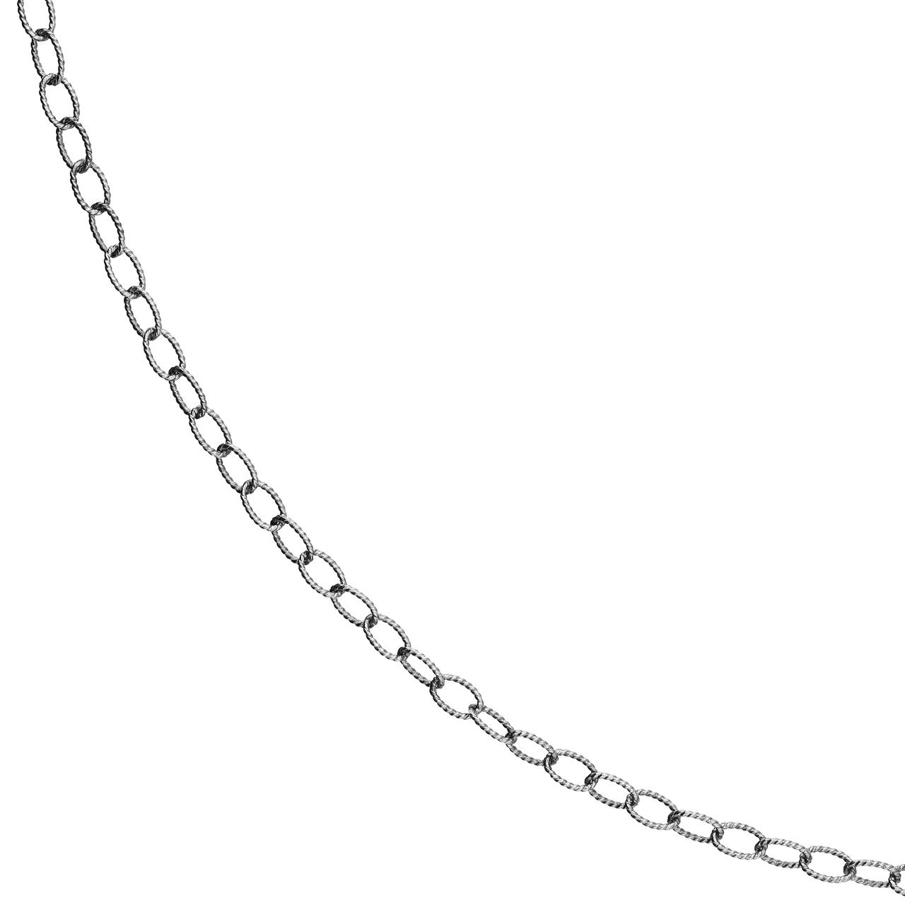 Sterling Silver Oxidized Twisted Cable Chain