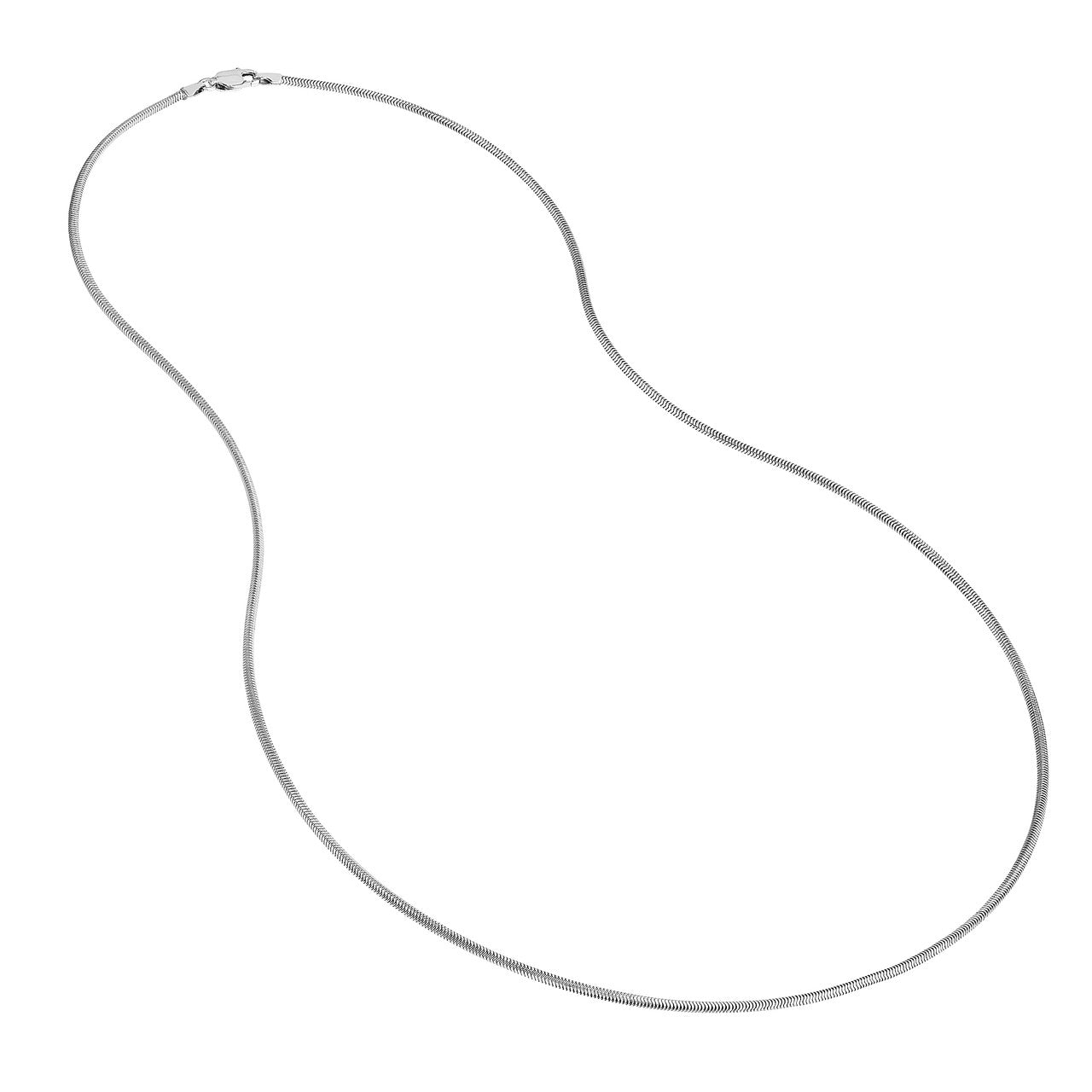 Sterling Silver 1.6mm Snake Chain with Lobster Lock