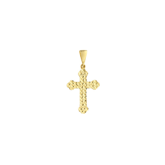 Diamond Cut Cross Pendant