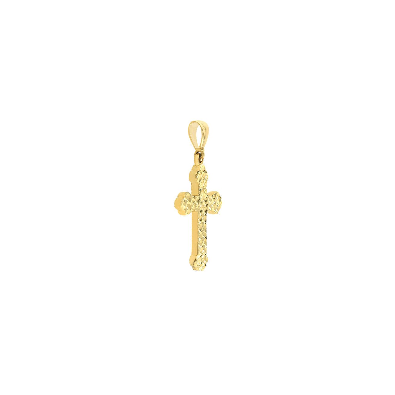 Diamond Cut Cross Pendant