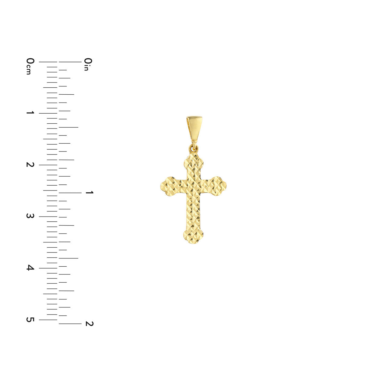 Diamond Cut Cross Pendant