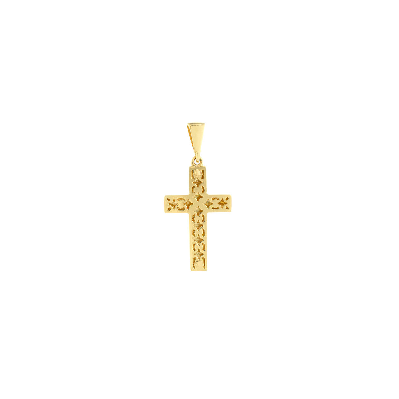 3D Cross Pendant with Design Back