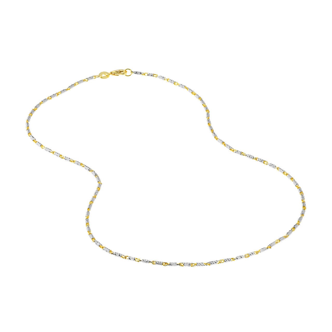 1.5mm Two-Tone Brilliant-Cut Chain