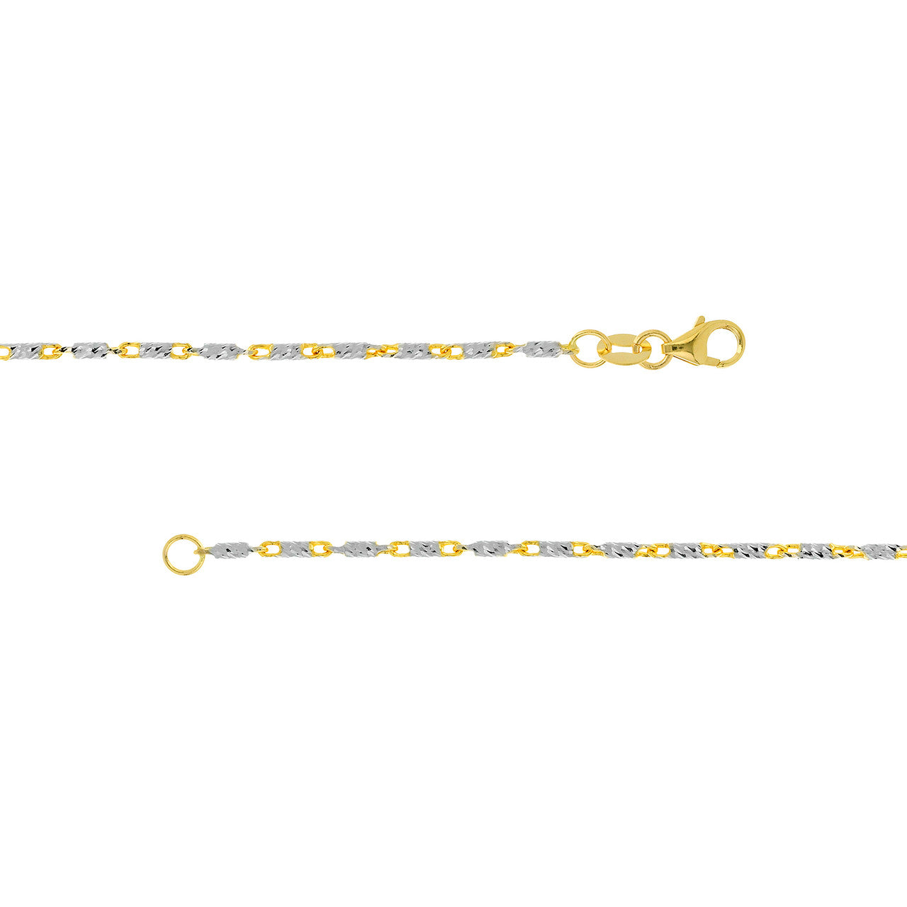 1.5mm Two-Tone Brilliant-Cut Chain