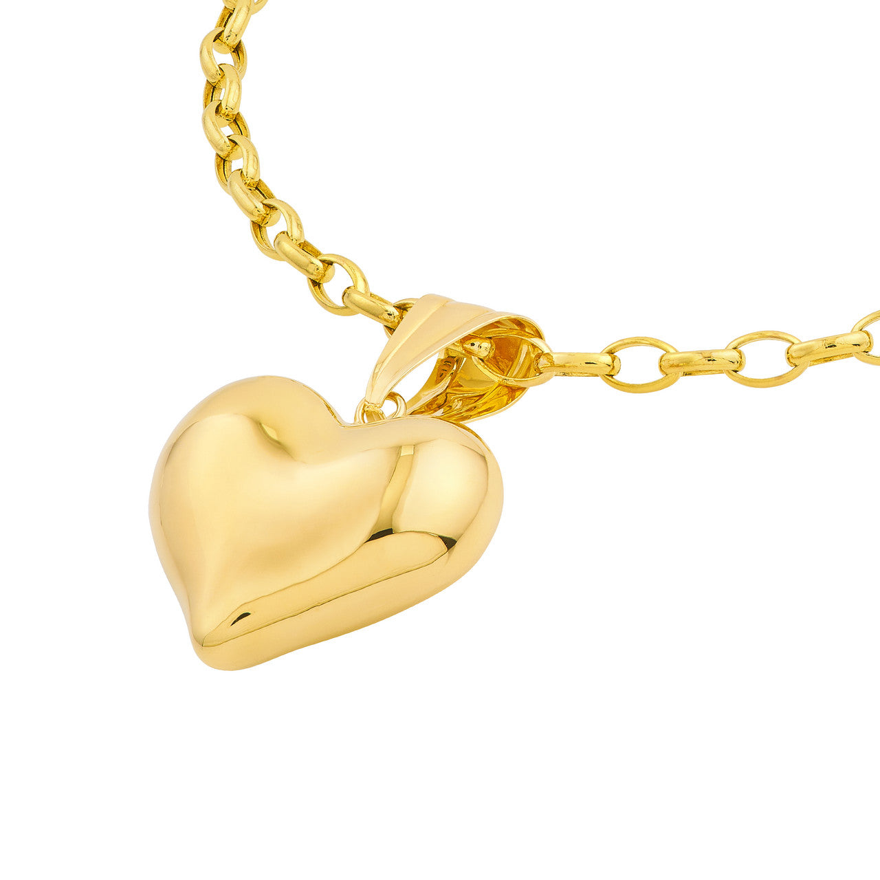 Medium Puffed Heart Pendant