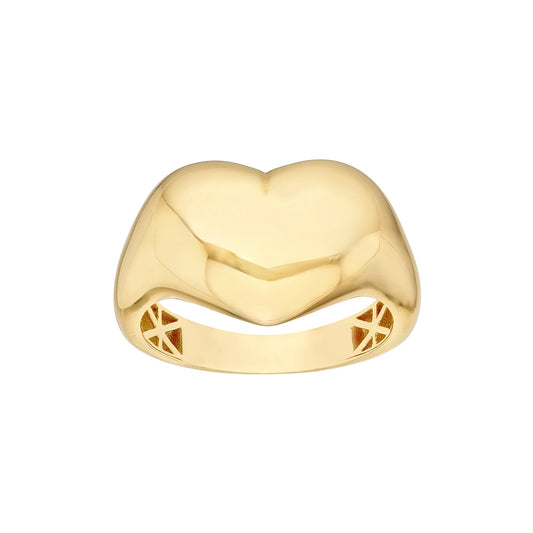 Polished Puffed Heart Ring