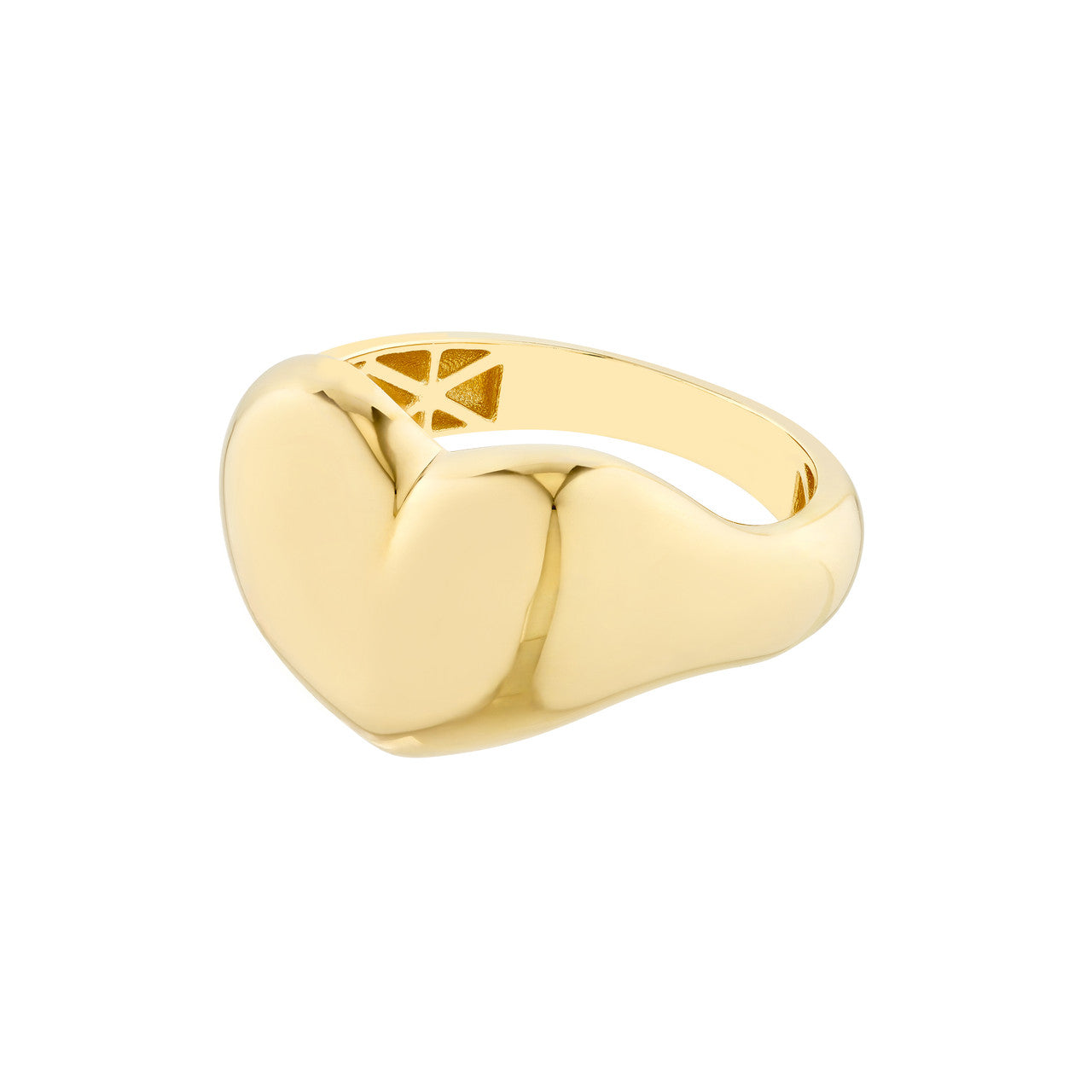 Polished Puffed Heart Ring