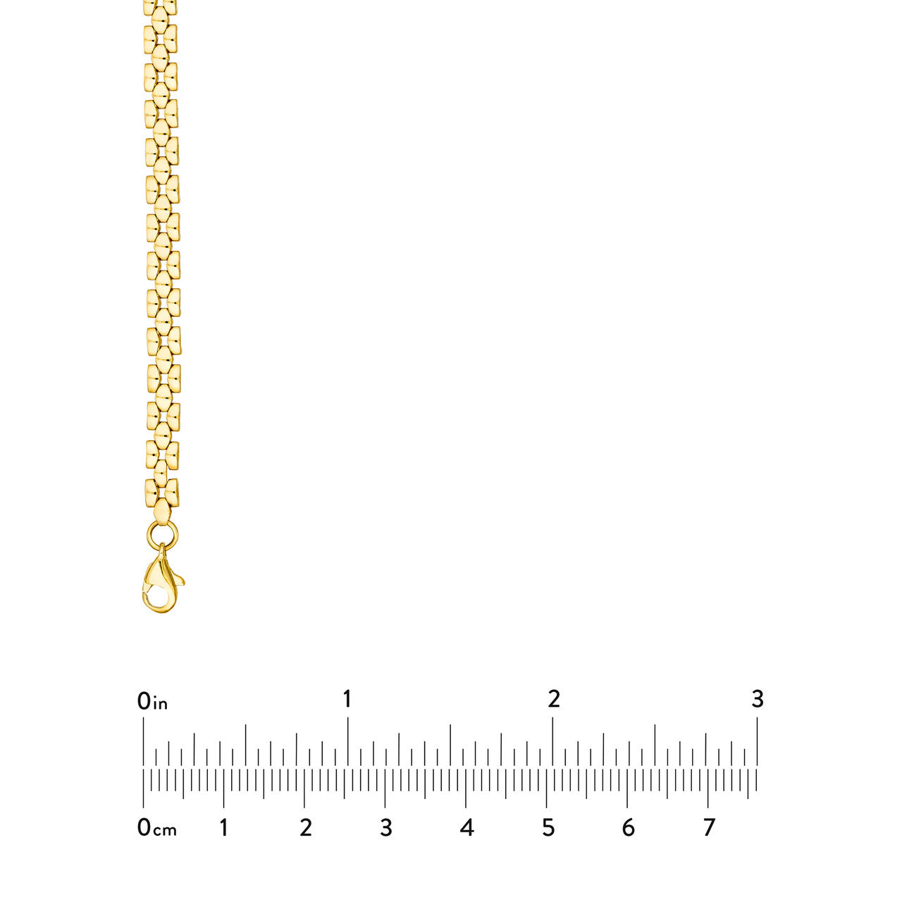 Polished 2+1 Square Link Chain