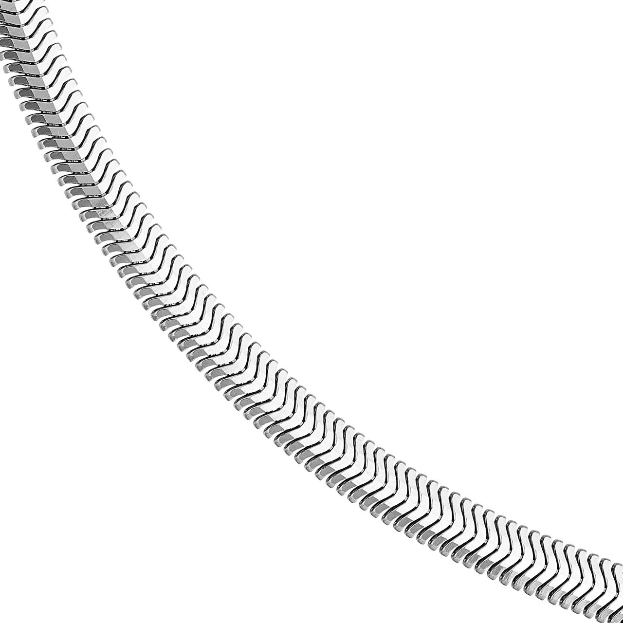 Sterling Silver 4.20mm D/C Flat Oval Snake Chain