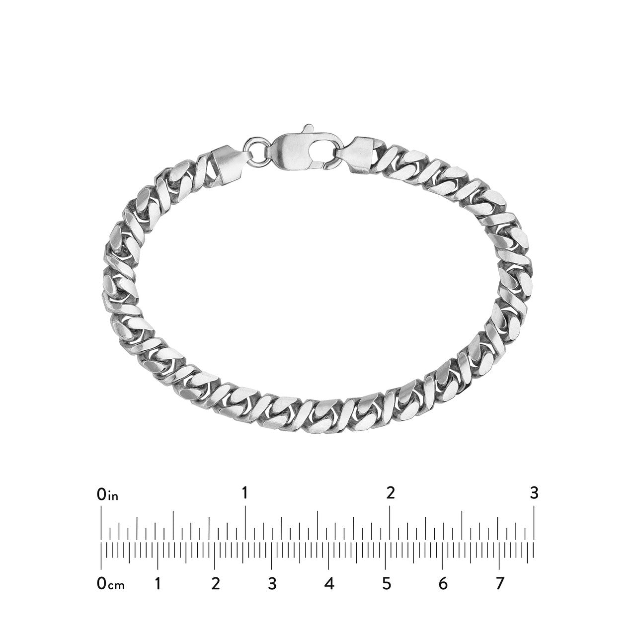 Sterling Silver 7mm 8 Sided D/C Curb Chain