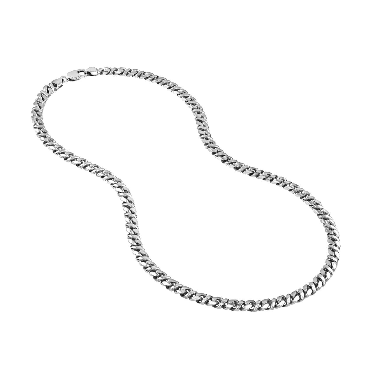 Sterling Silver 7mm 8 Sided D/C Curb Chain