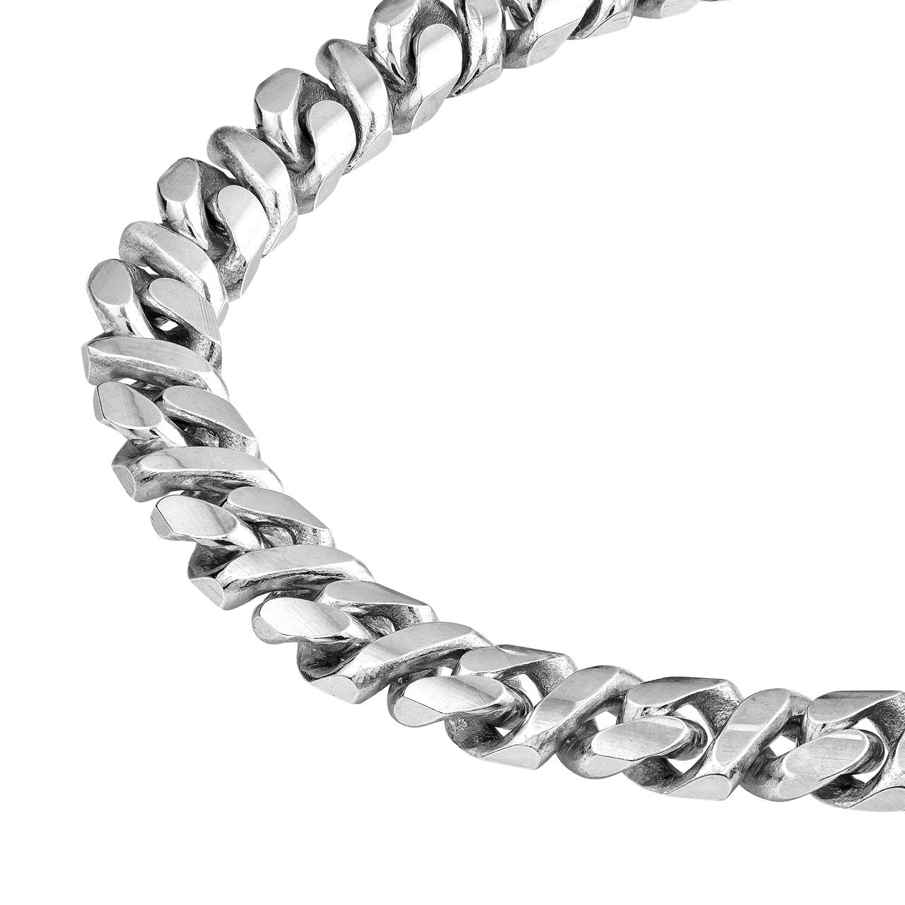 Sterling Silver 7mm 8 Sided D/C Curb Chain