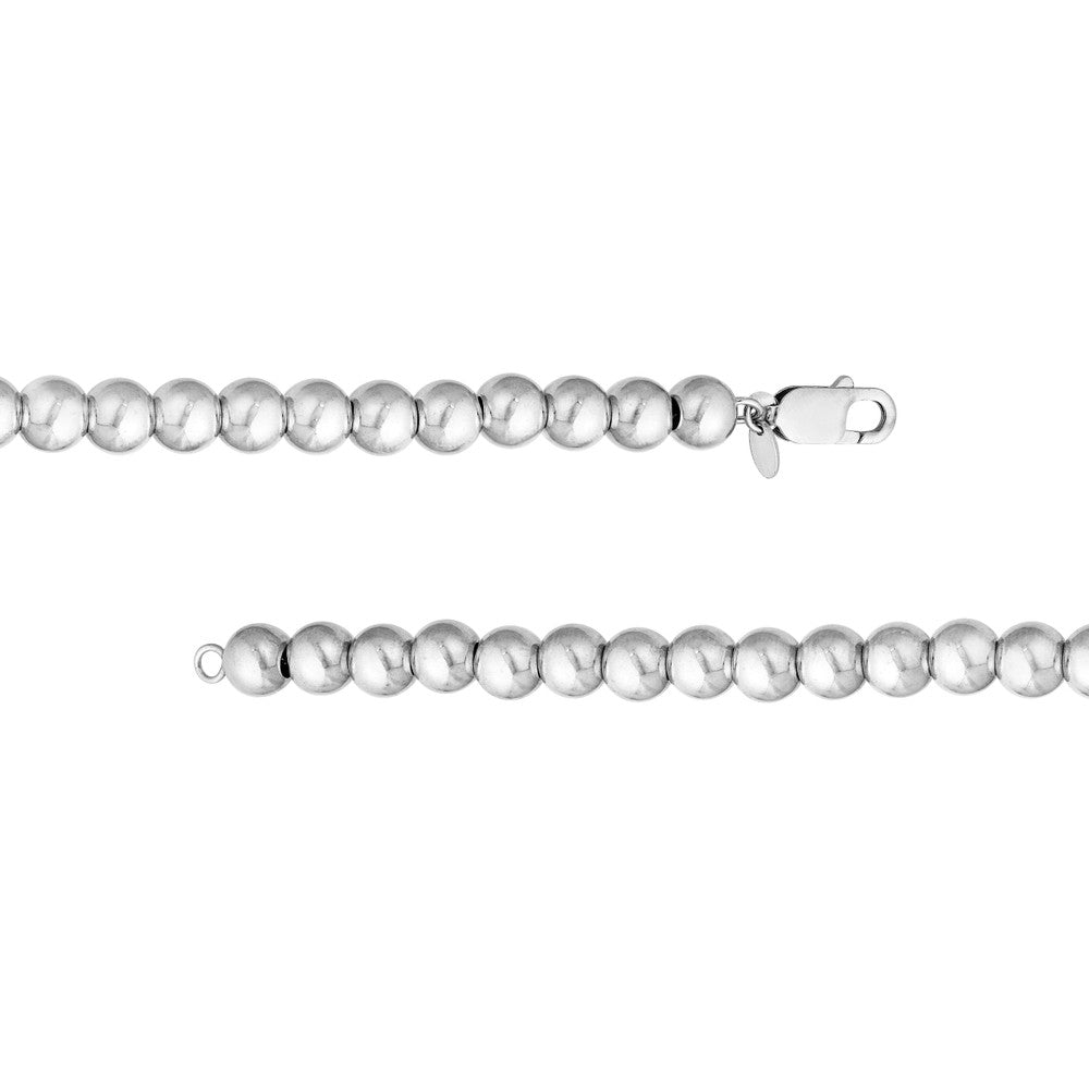 Sterling Silver 8mm Polished Bead Chain