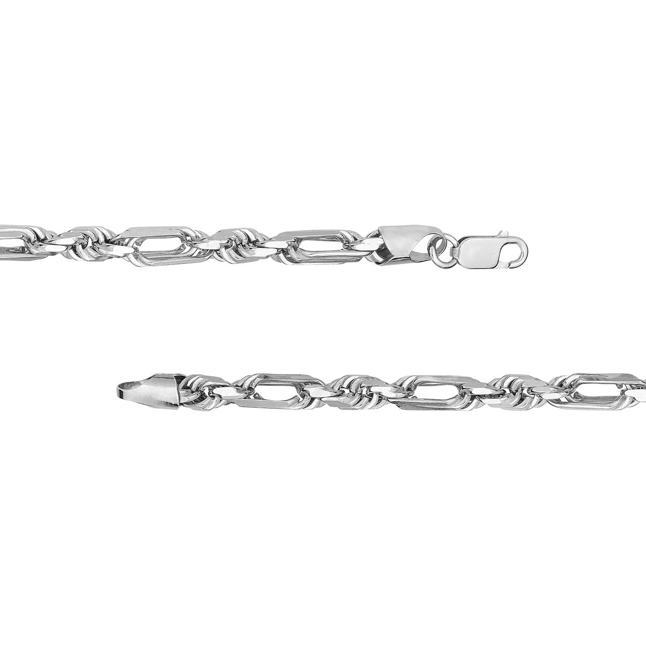 Sterling Silver 5.80mm D/C Figarope Milano Chain