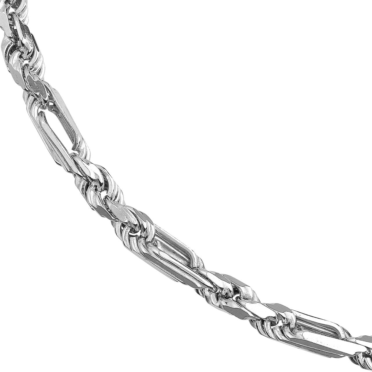 Sterling Silver 5.80mm D/C Figarope Milano Chain