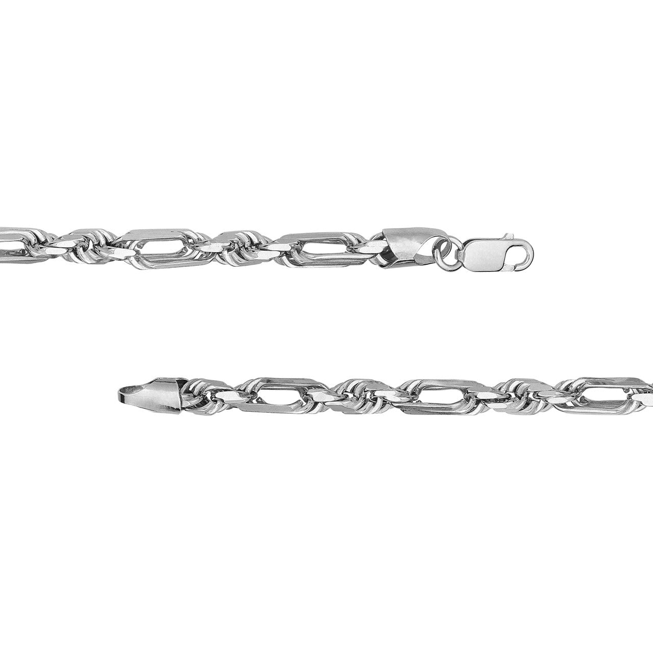 Sterling Silver 5.80mm D/C Figarope Milano Chain