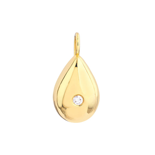 Pear Shaped Diamond Charm