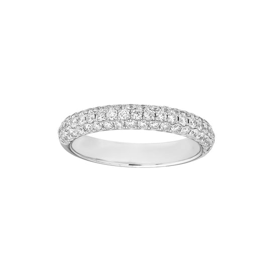 Pave Diamond Stackable Band (7/8tcw) in White Gold