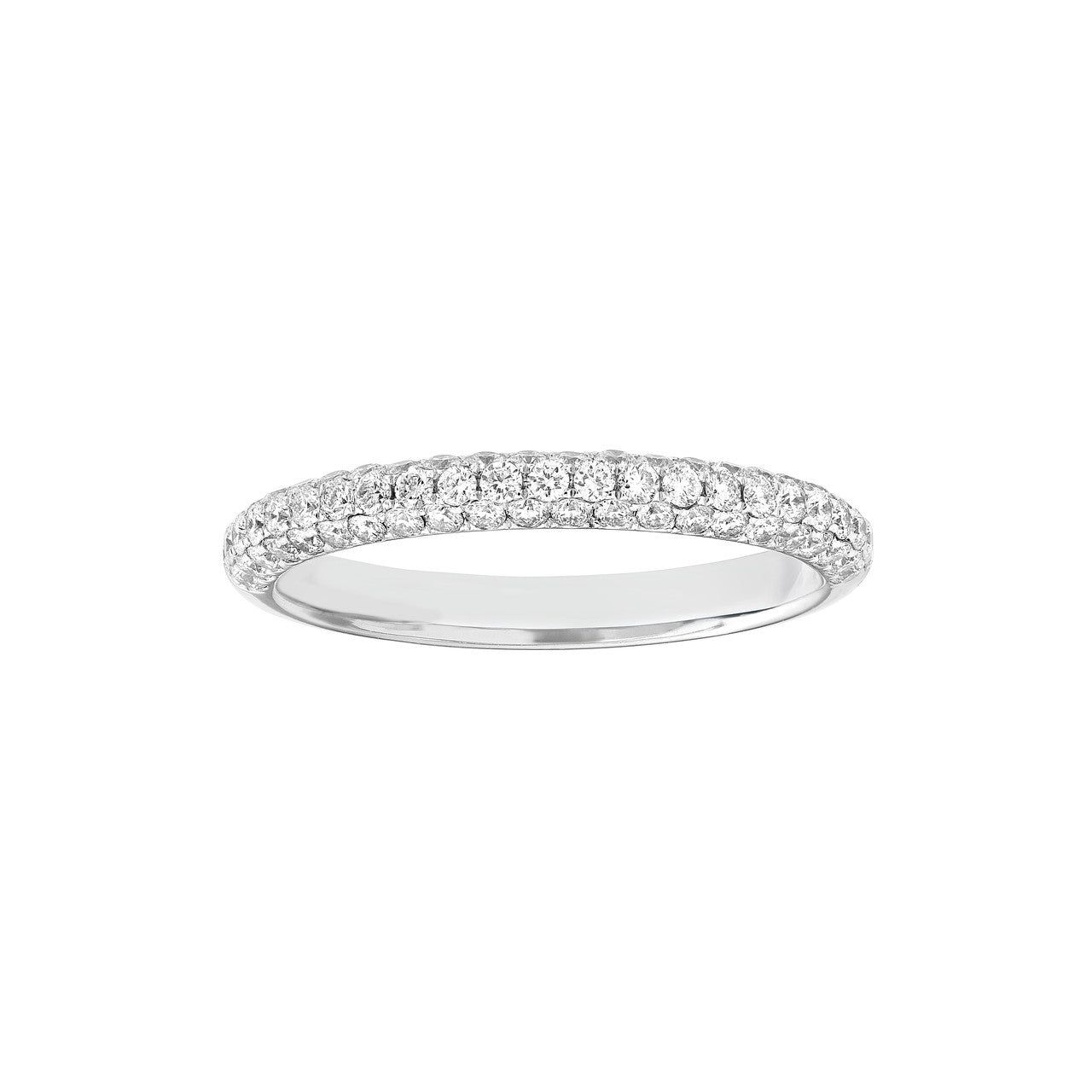 Diamond Pave Stackable Band (5/8tcw) in White Gold