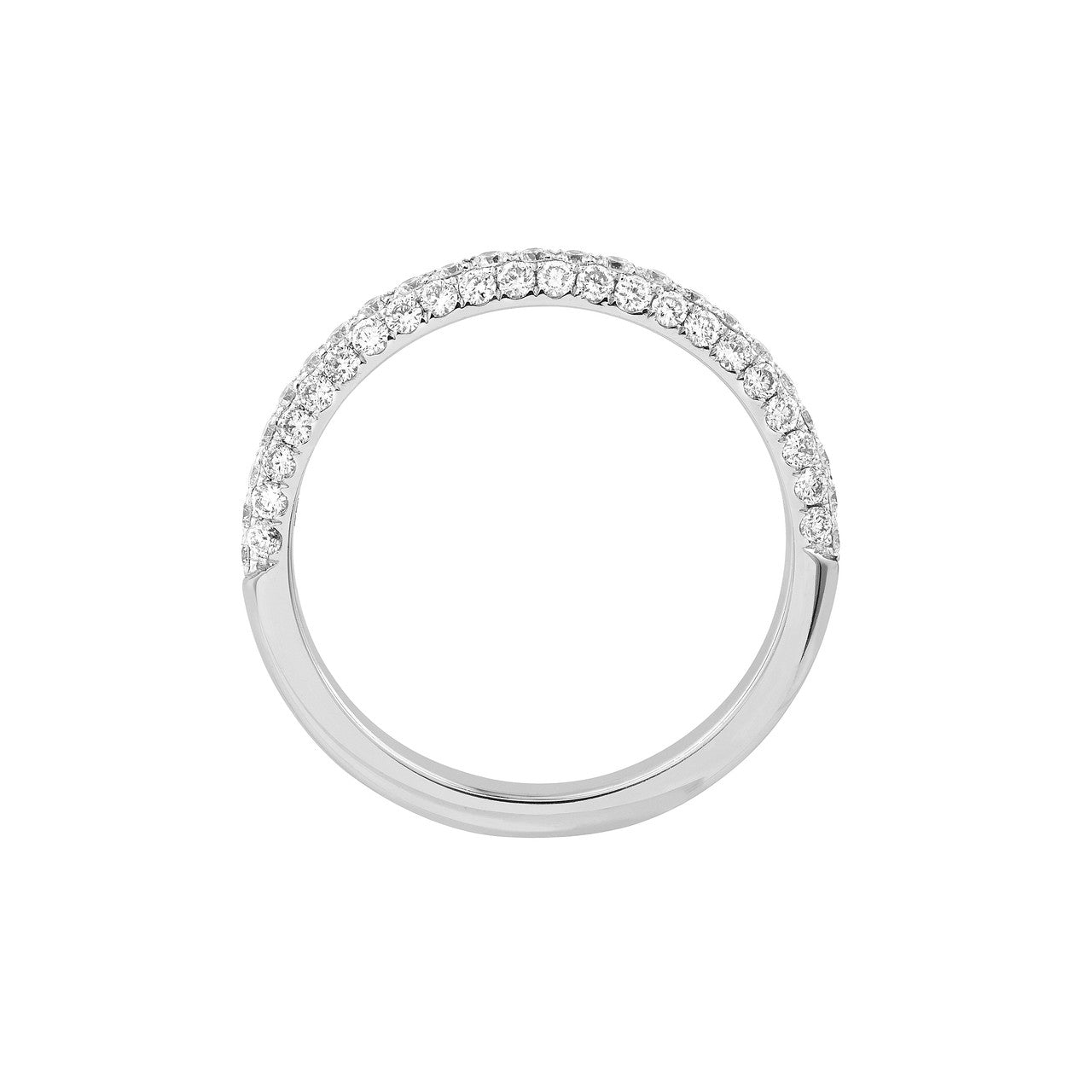 Diamond Pave Stackable Band (5/8tcw) in White Gold