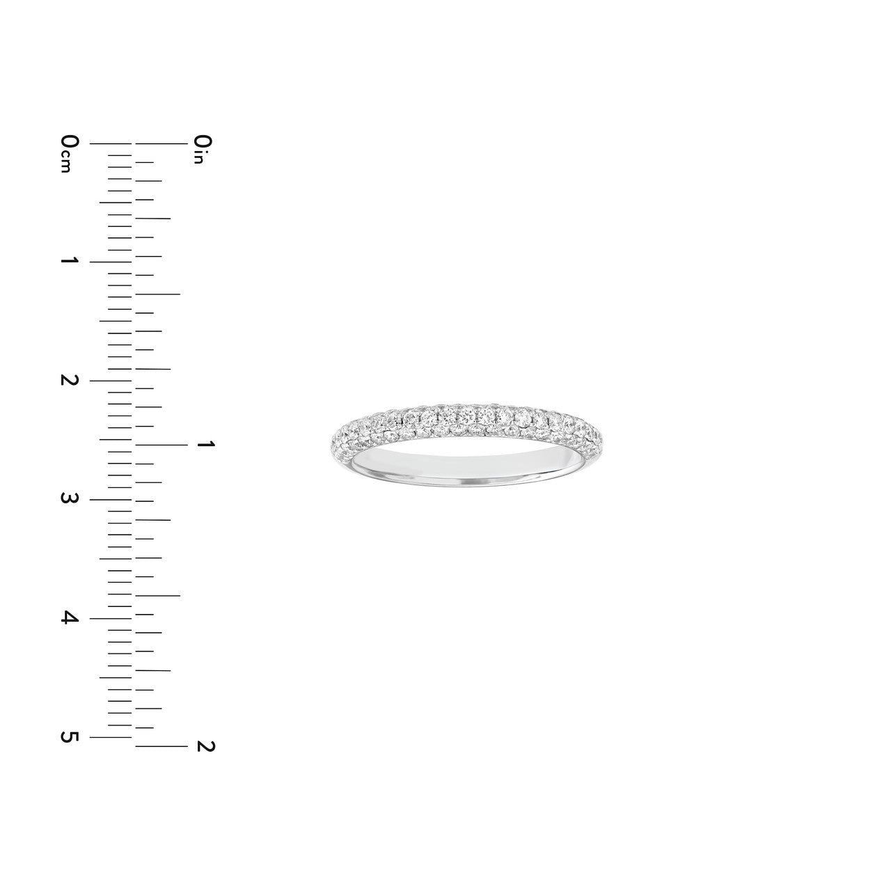 Diamond Pave Stackable Band (5/8tcw) in White Gold