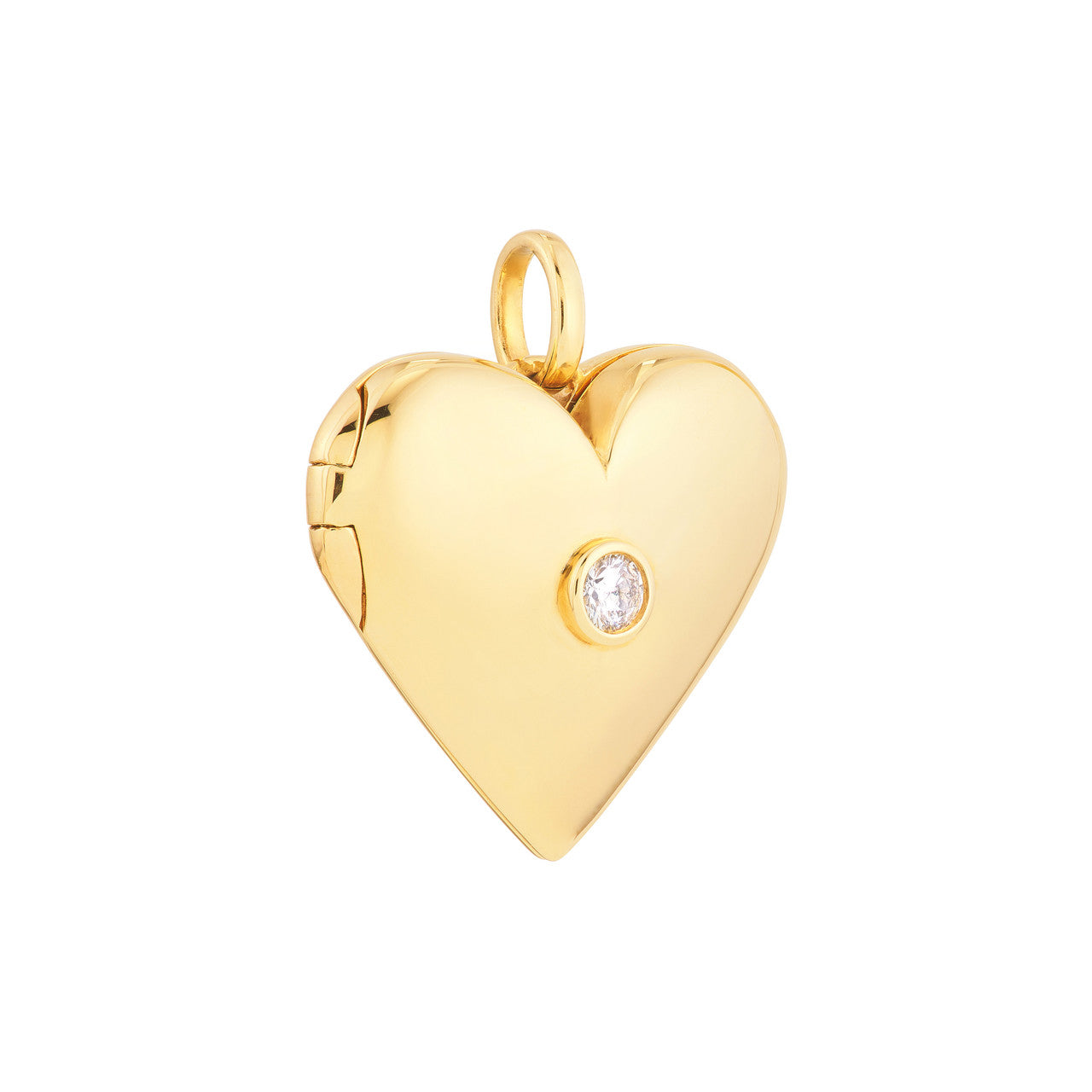 Diamond Puff Heart Locket (1/10tcw)