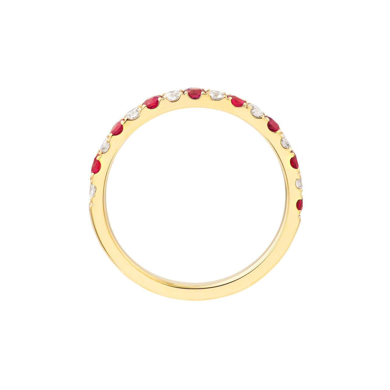 Ruby & Diamond Stackable Band