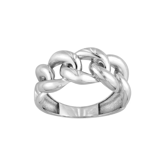 Sterling Silver Curb Chain Ring