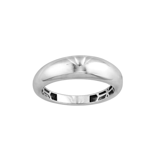 Sterling Silver Polished Dome Graduated Ring