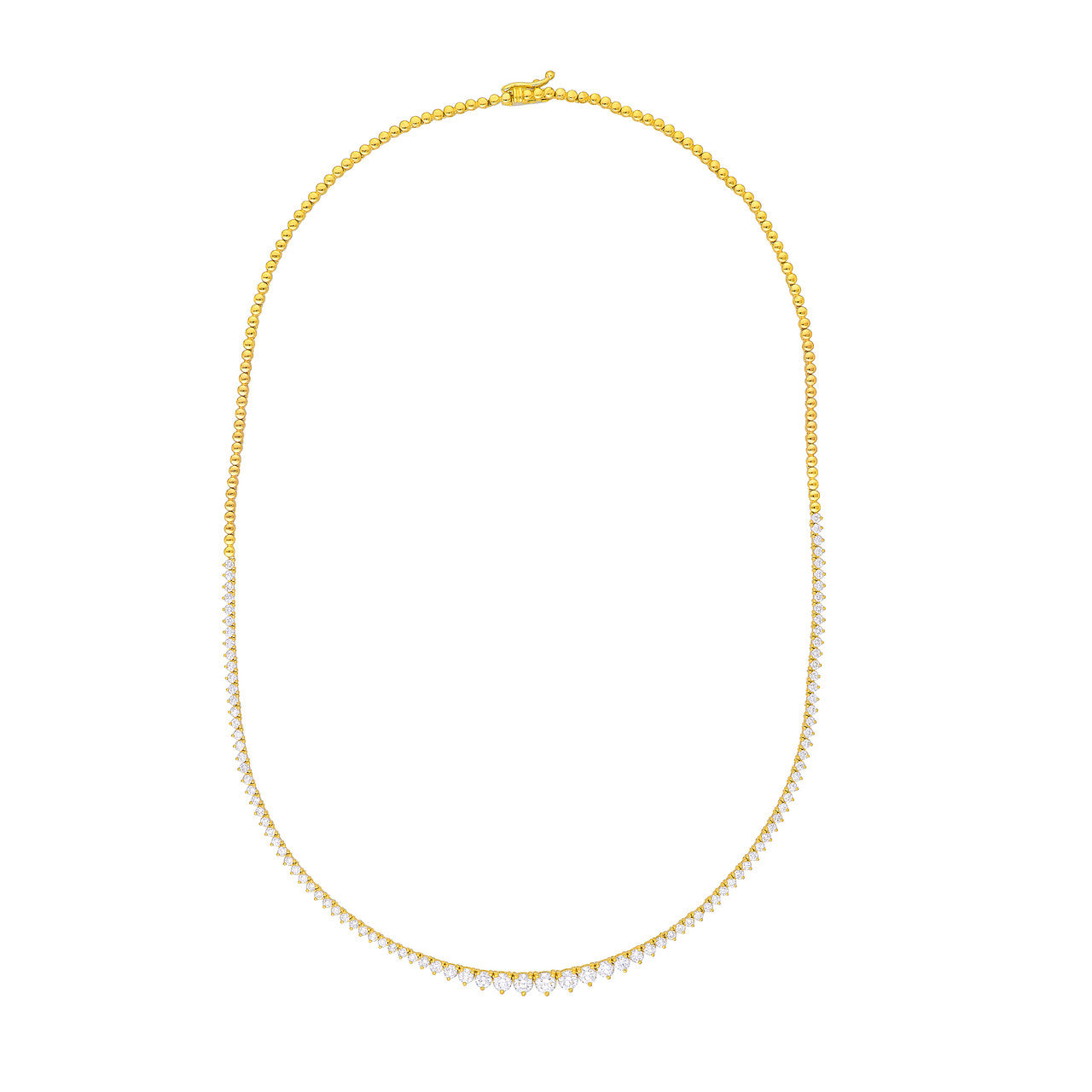 Diamond Graduated Half Tennis Necklace (3tcw)