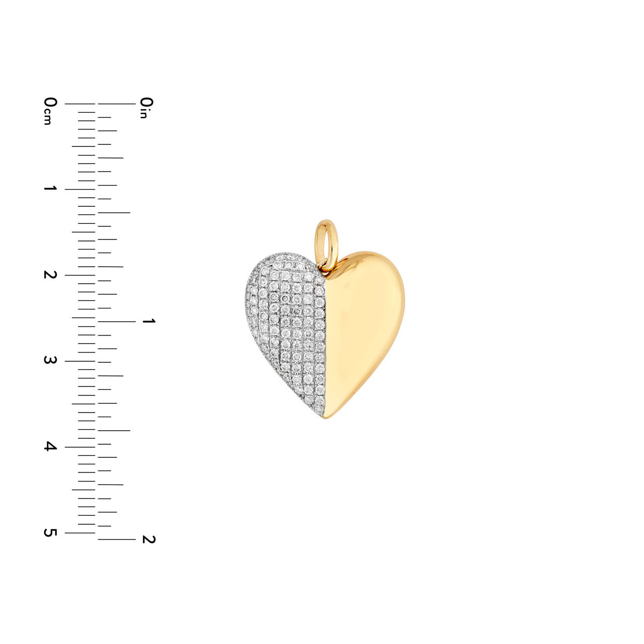 50/50 Diamond Heart Pendant (5/8tcw)