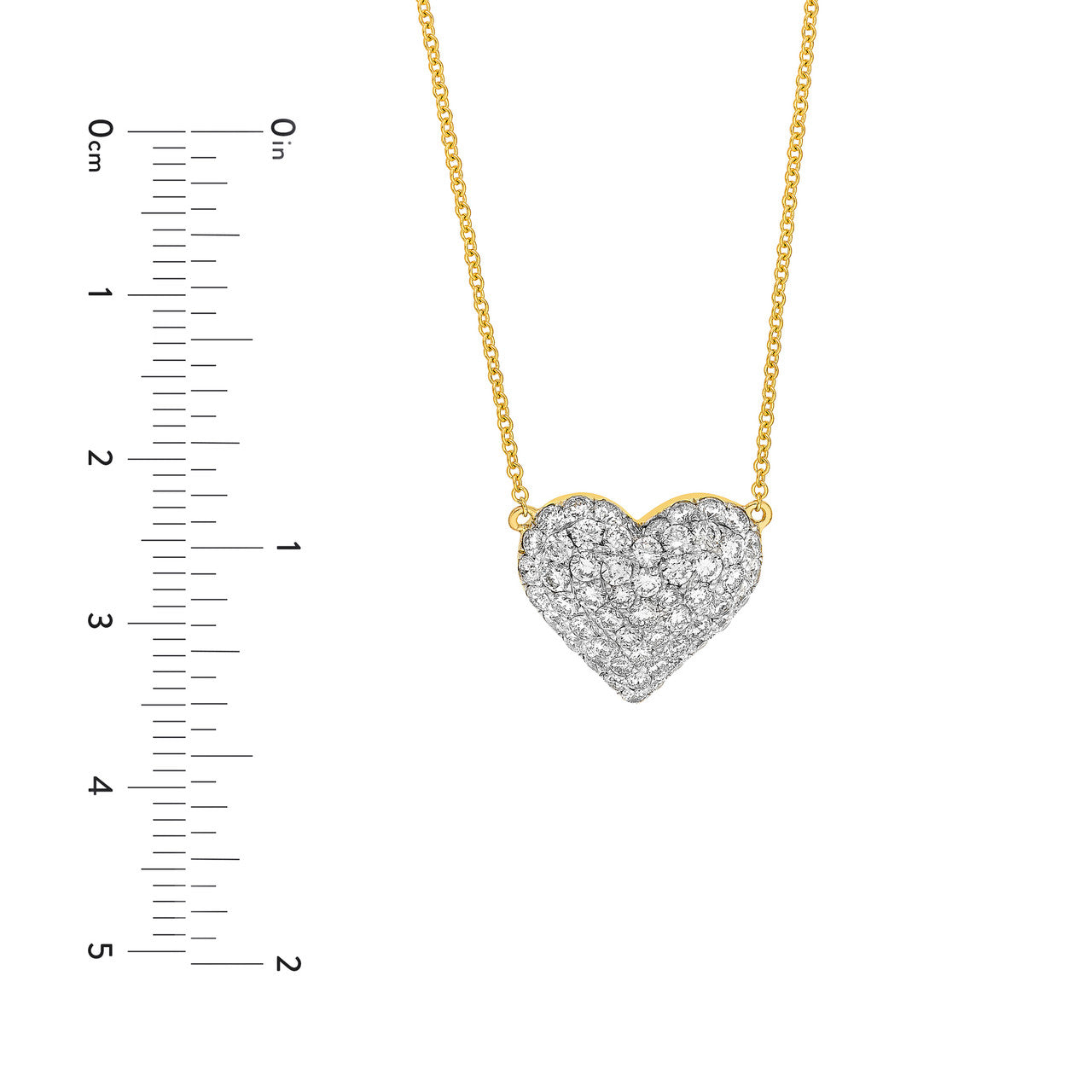 Diamond Pave Heart Necklace (1-1/5tcw)