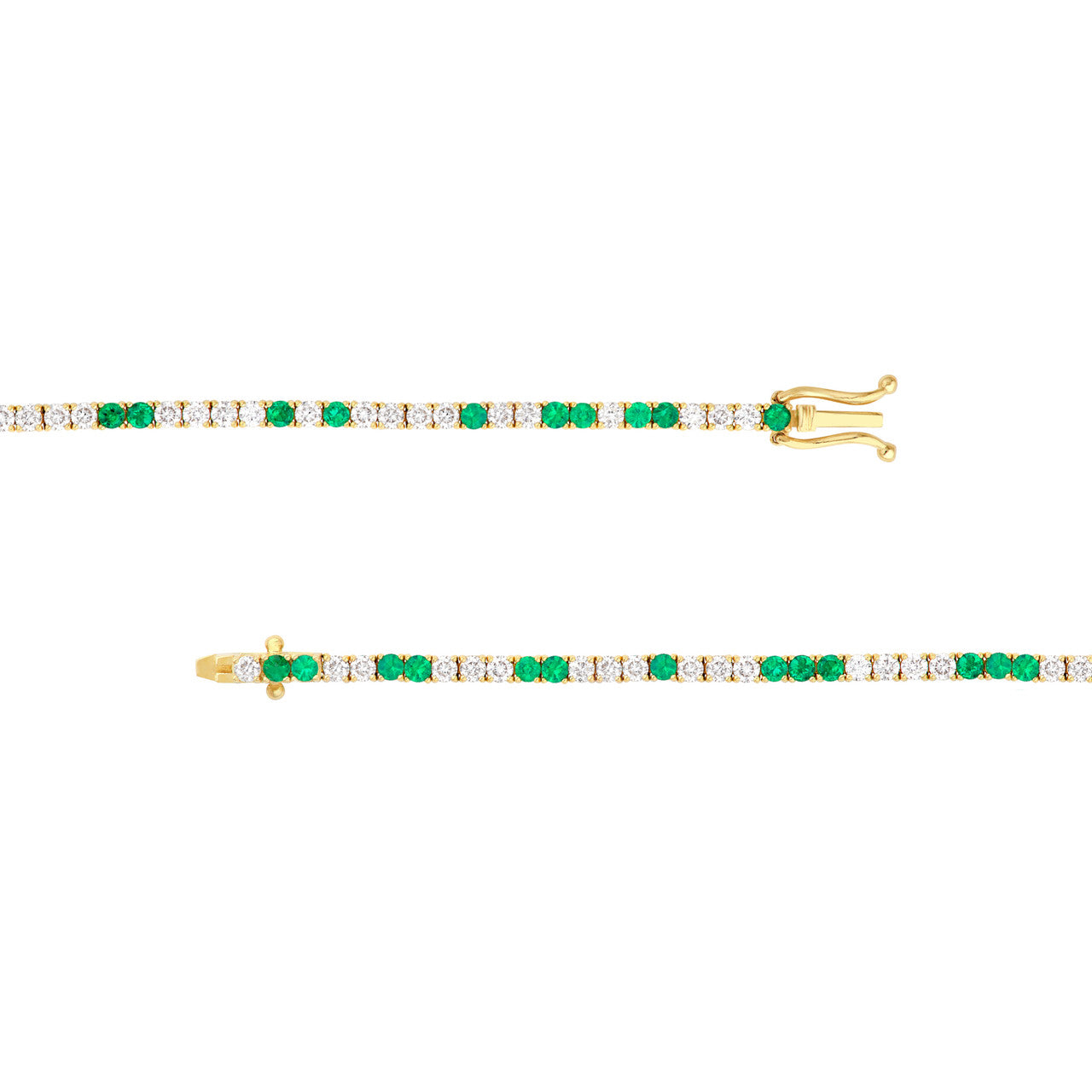 Diamond & Emerald Tennis Bracelet (2-1/3tcw)