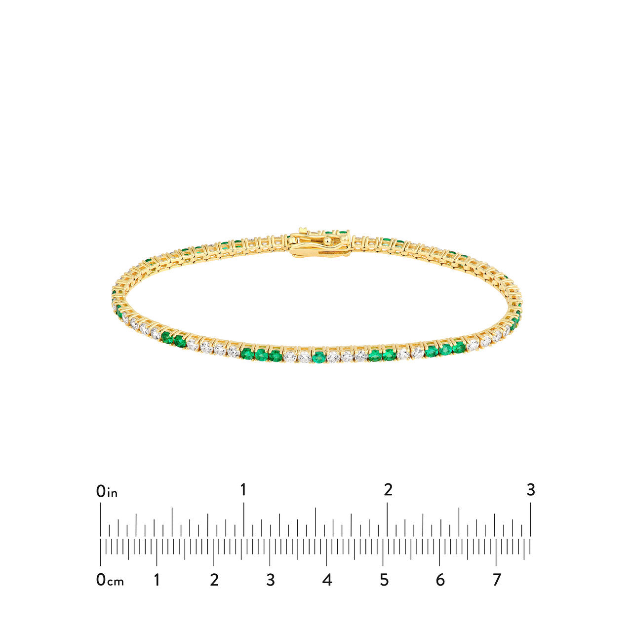 Diamond & Emerald Tennis Bracelet (2-1/3tcw)