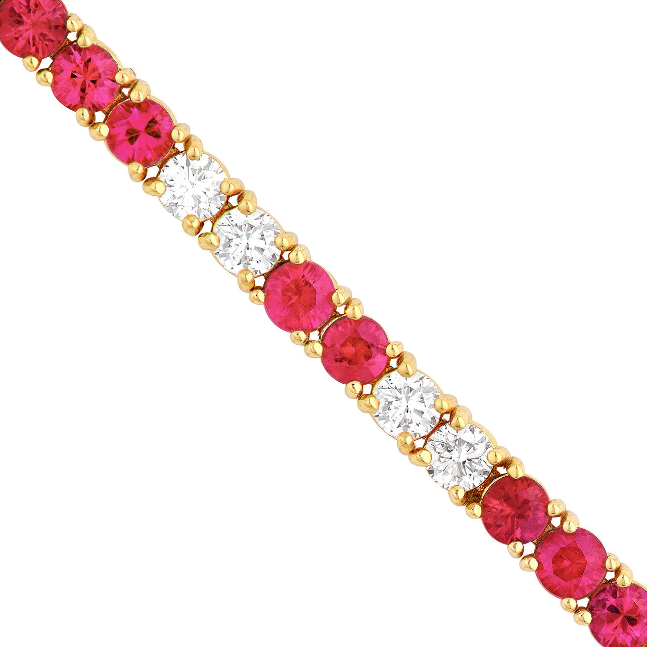 Diamond & Ruby Tennis Bracelet (1-7/8tcw)